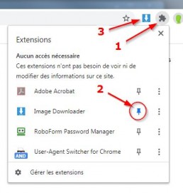 Activation d'une extension pour Chrome