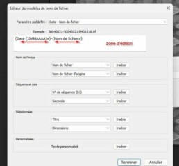 &Eacute;diteur de nom de fichier